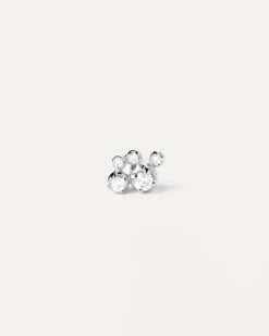 Bubble Silver Single Stud Earring 11 Bubble Silver Single Stud Earring -Fashion Accessories 1.PG02 001 U alt2