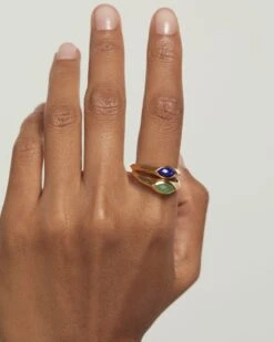 Lapis Lazuli Nomad Stamp Ring -Fashion Accessories 10 BUNDLE 05 beauty3 scaled