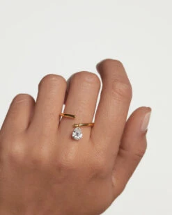 Aqua Solitary Ring 16 Aqua Solitary Ring -Fashion Accessories 2 AN01 959 U beauty1