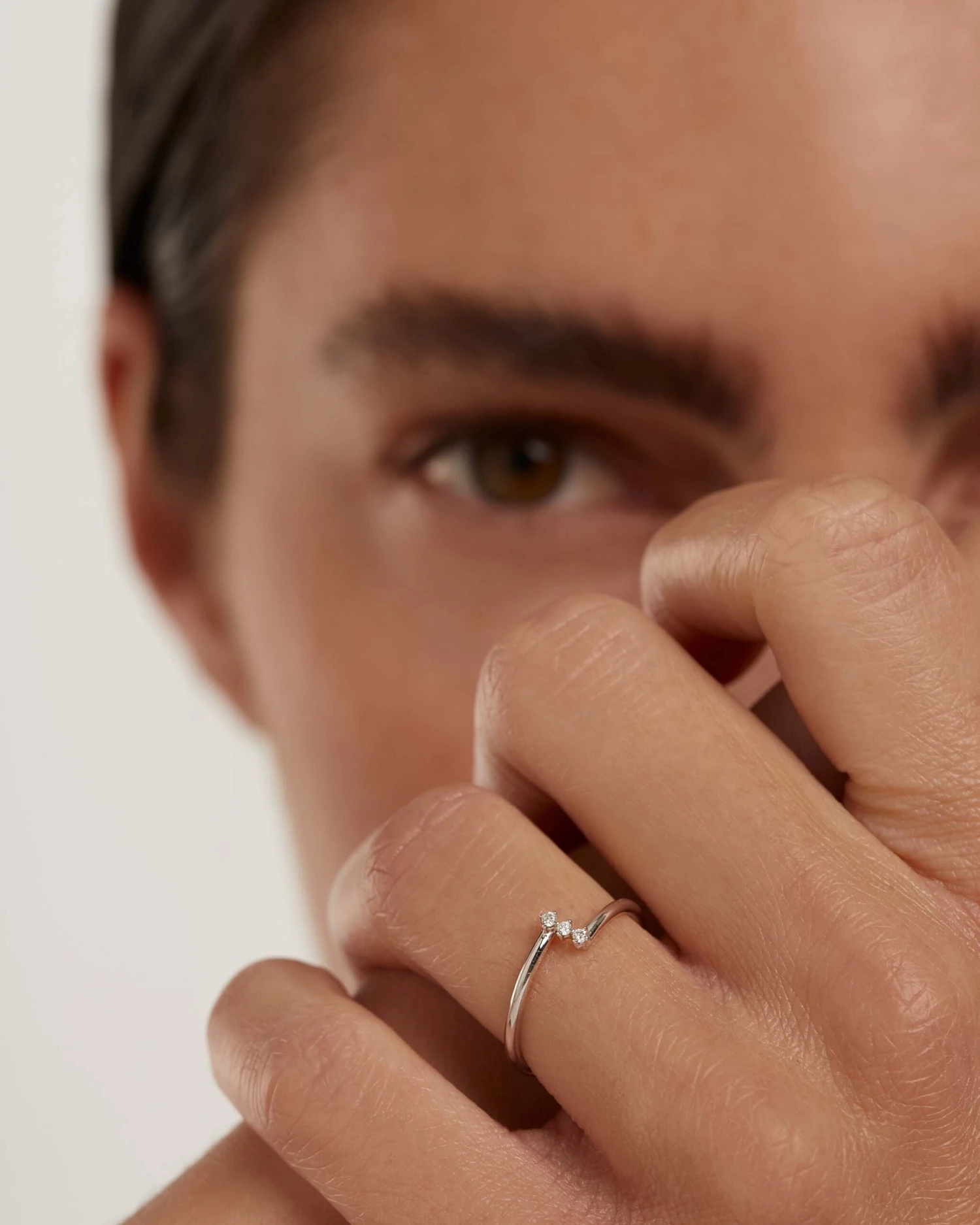 Diamonds And White Gold Balance Ring 2 Diamonds And White Gold Balance Ring - Image 2