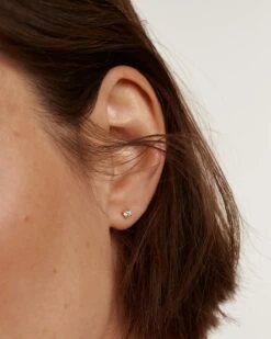 Diamonds And Gold Solitaire Studs -Fashion Accessories 2 AR05 002 U 2 637f8755 56dc 4f47 ada0 687373c58982