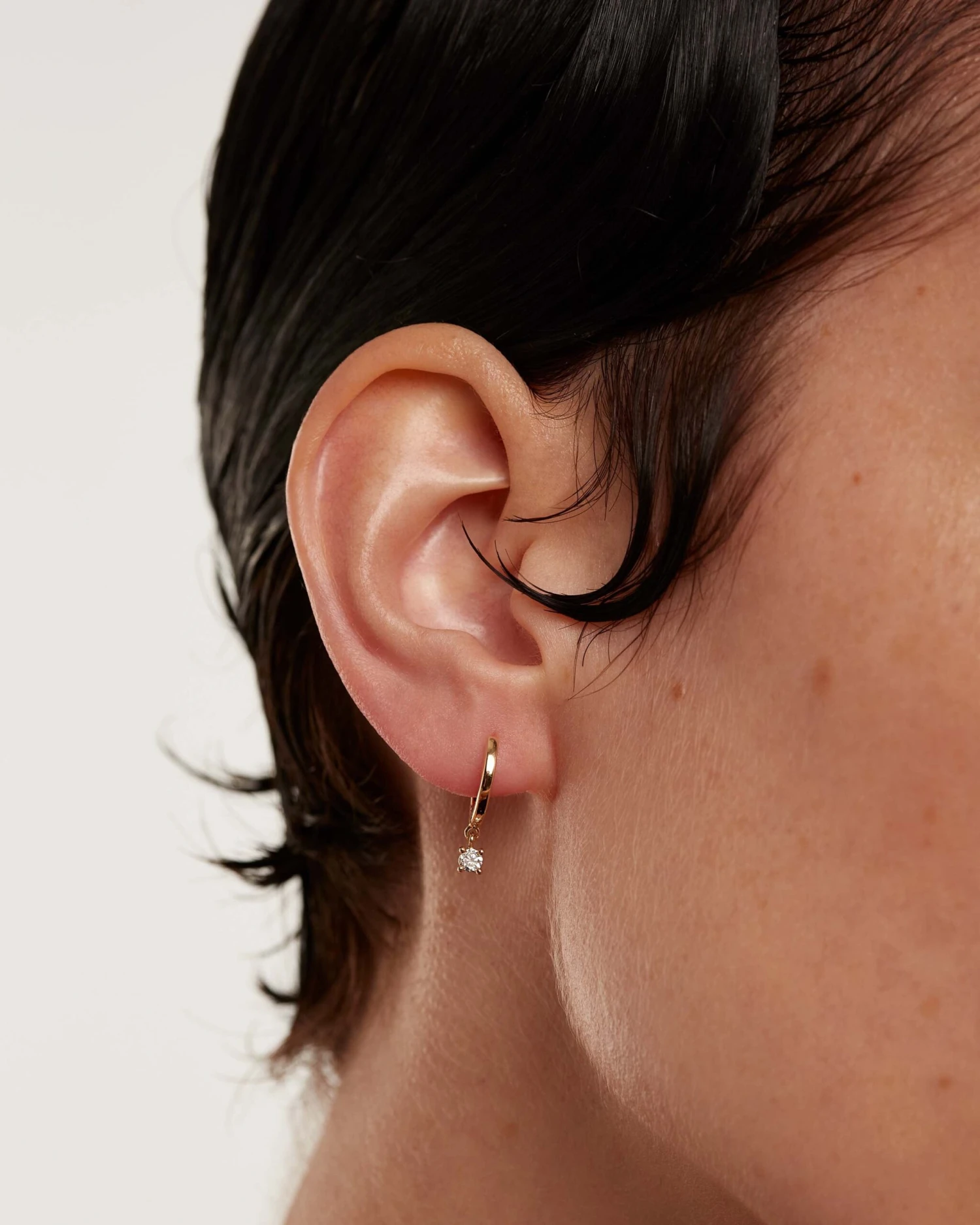 Diamonds And Gold Drop Hoops 2 Diamonds And Gold Drop Hoops - Image 2