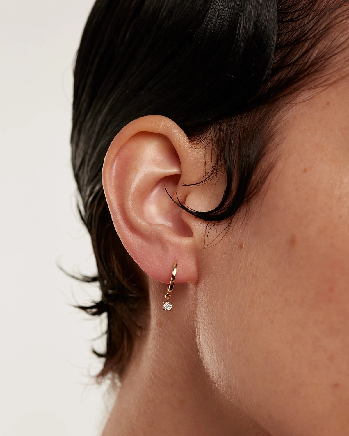 Diamonds And Gold Drop Hoops 5 Diamonds And Gold Drop Hoops - Image 5