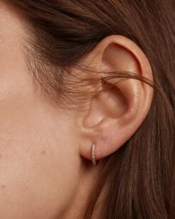 Diamonds And Gold Eternity Mini Hoops -Fashion Accessories 2 AR05 015 U 3 scaled