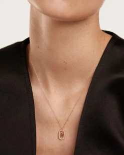 Diamonds And Gold Letter D Necklace -Fashion Accessories 2 CO05 009 U 0 768f9405 c6a4 4d21 8838 280357900804