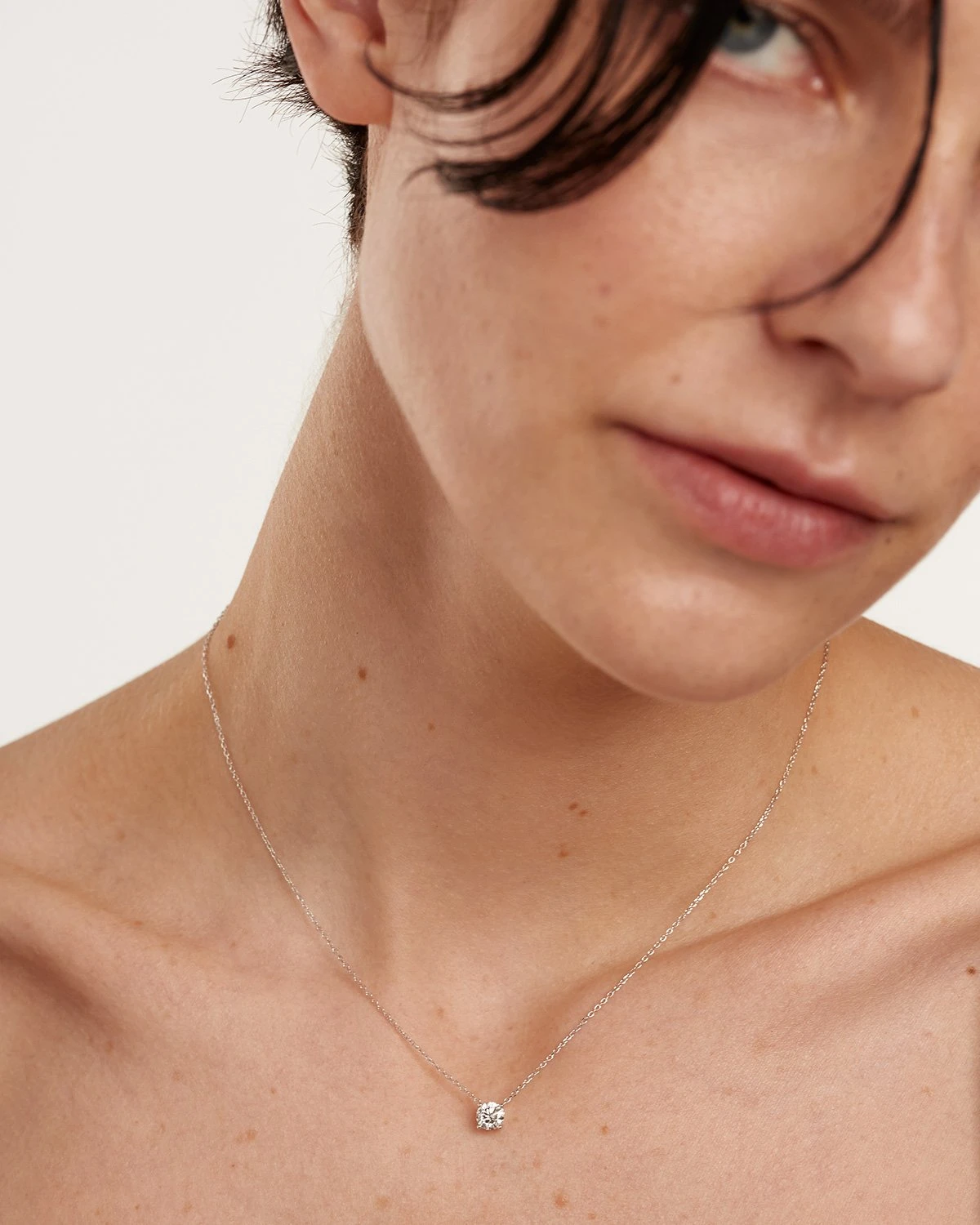 Diamonds And White Gold Solitaire Supreme Necklace 7 Diamonds And White Gold Solitaire Supreme Necklace - Image 7