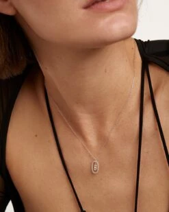 Diamonds And White Gold Letter B Necklace -Fashion Accessories 2 CO06 007 U 2