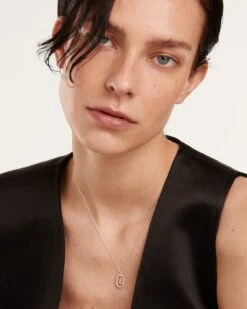 Diamonds And White Gold Letter E Necklace 18 Diamonds And White Gold Letter E Necklace -Fashion Accessories 2 CO06 010 U 1