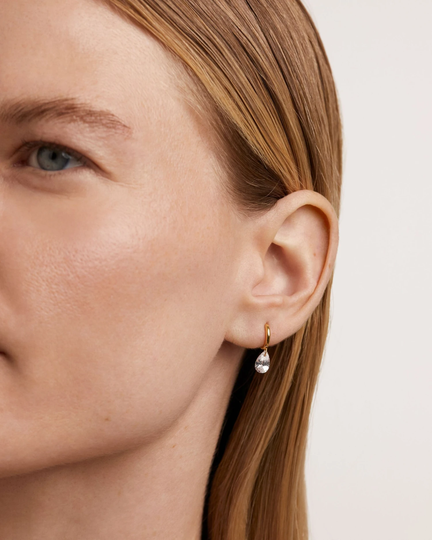 Aqua Single Hoop Earring 2 Aqua Single Hoop Earring - Image 2