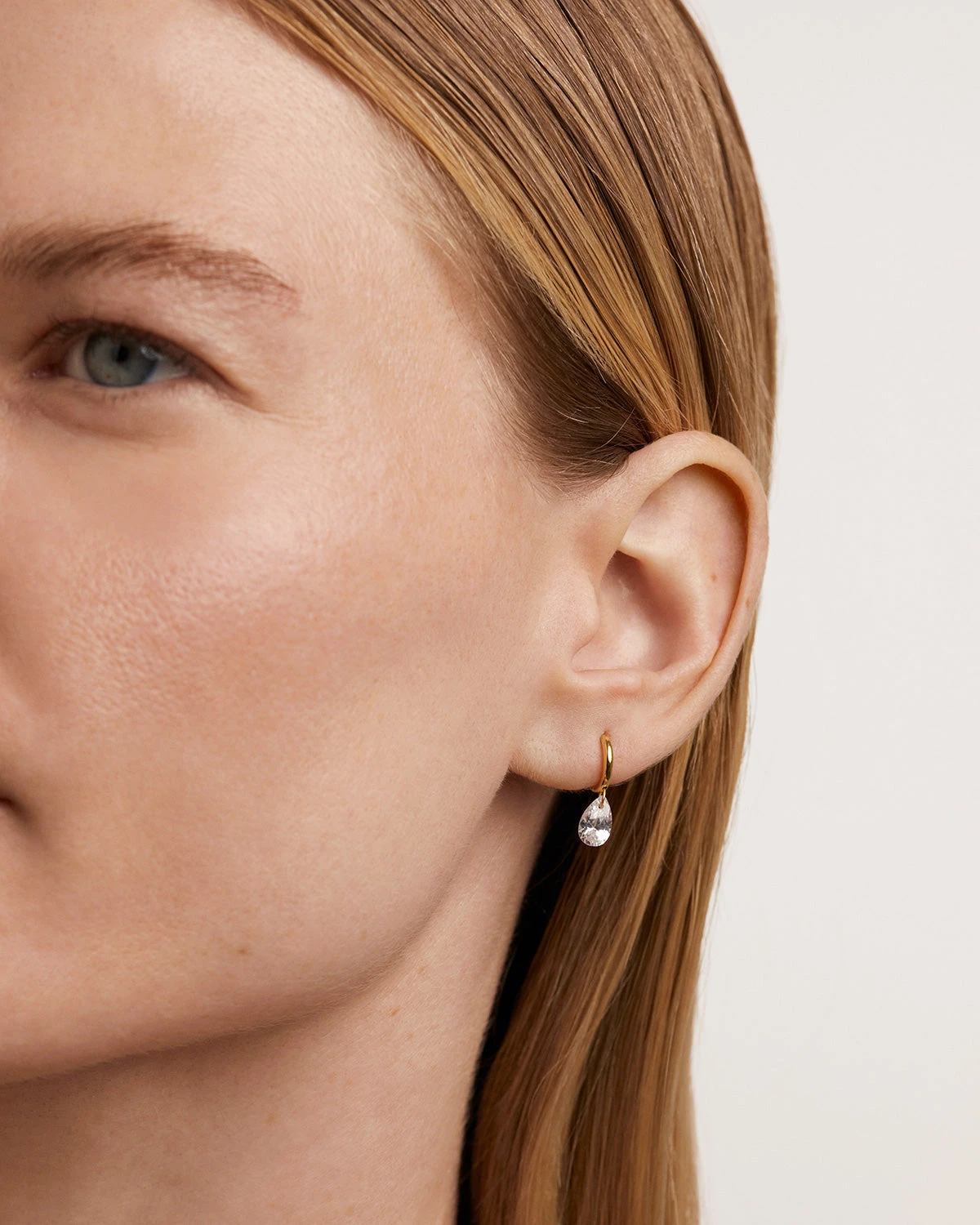 Aqua Single Hoop Earring 6 Aqua Single Hoop Earring - Image 6