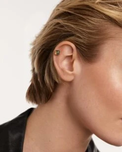 Suki Moss Agate Single Earring -Fashion Accessories 2 PG01 656 U beauty2