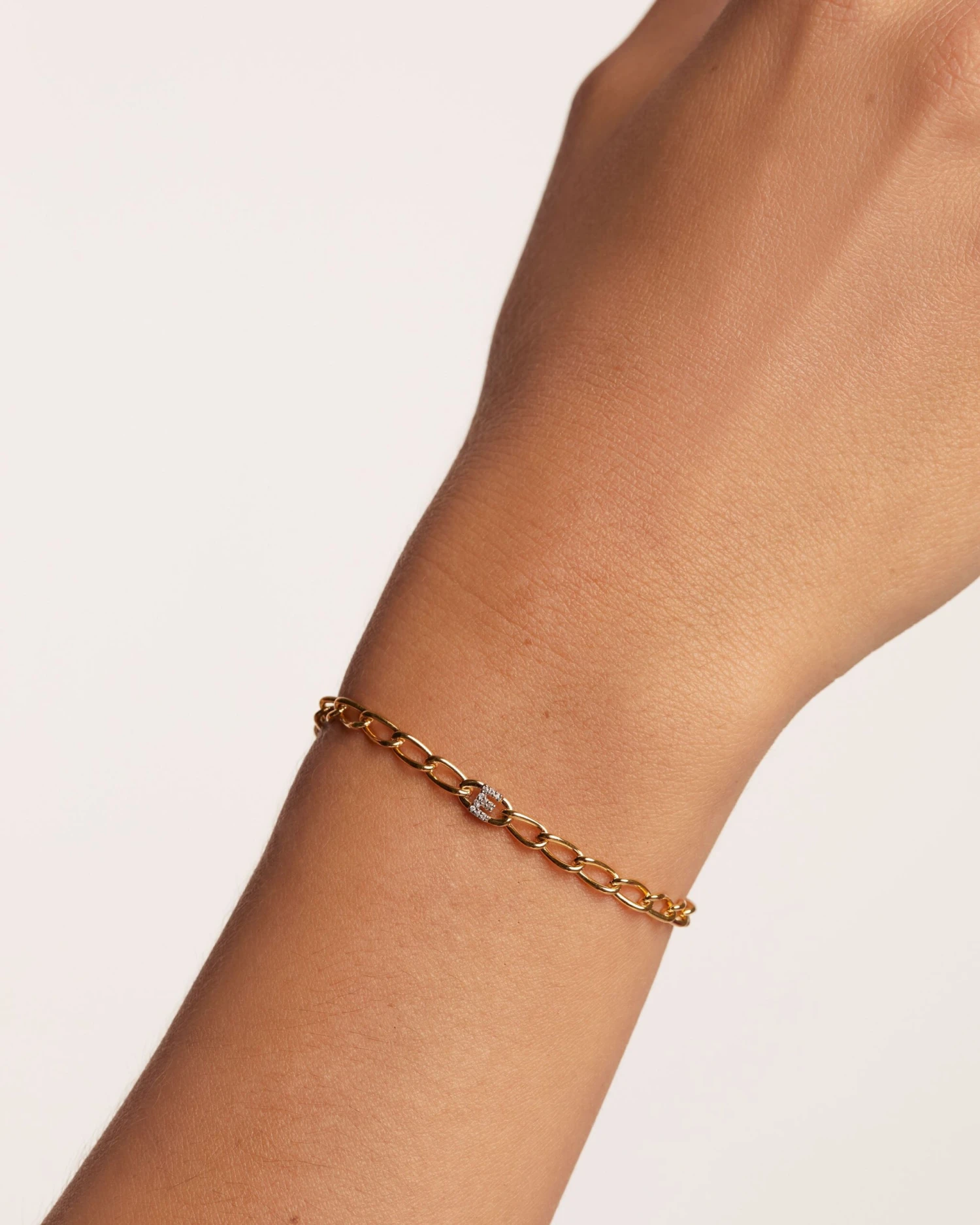 Letter E Chain Bracelet 2 Letter E Chain Bracelet - Image 2