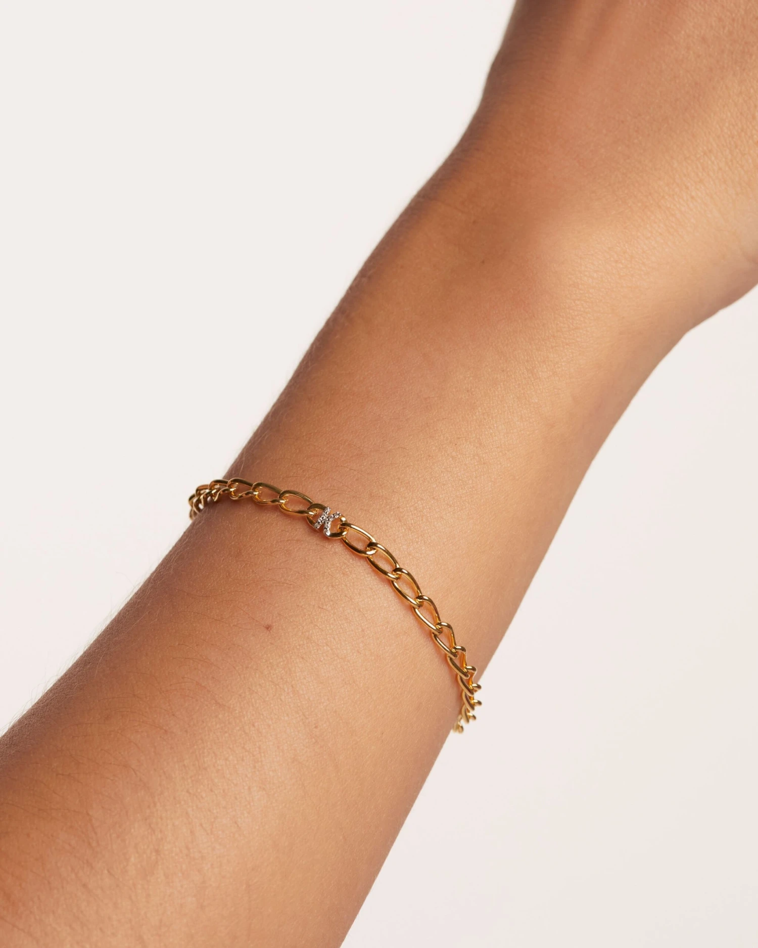 Letter K Chain Bracelet 2 Letter K Chain Bracelet - Image 2