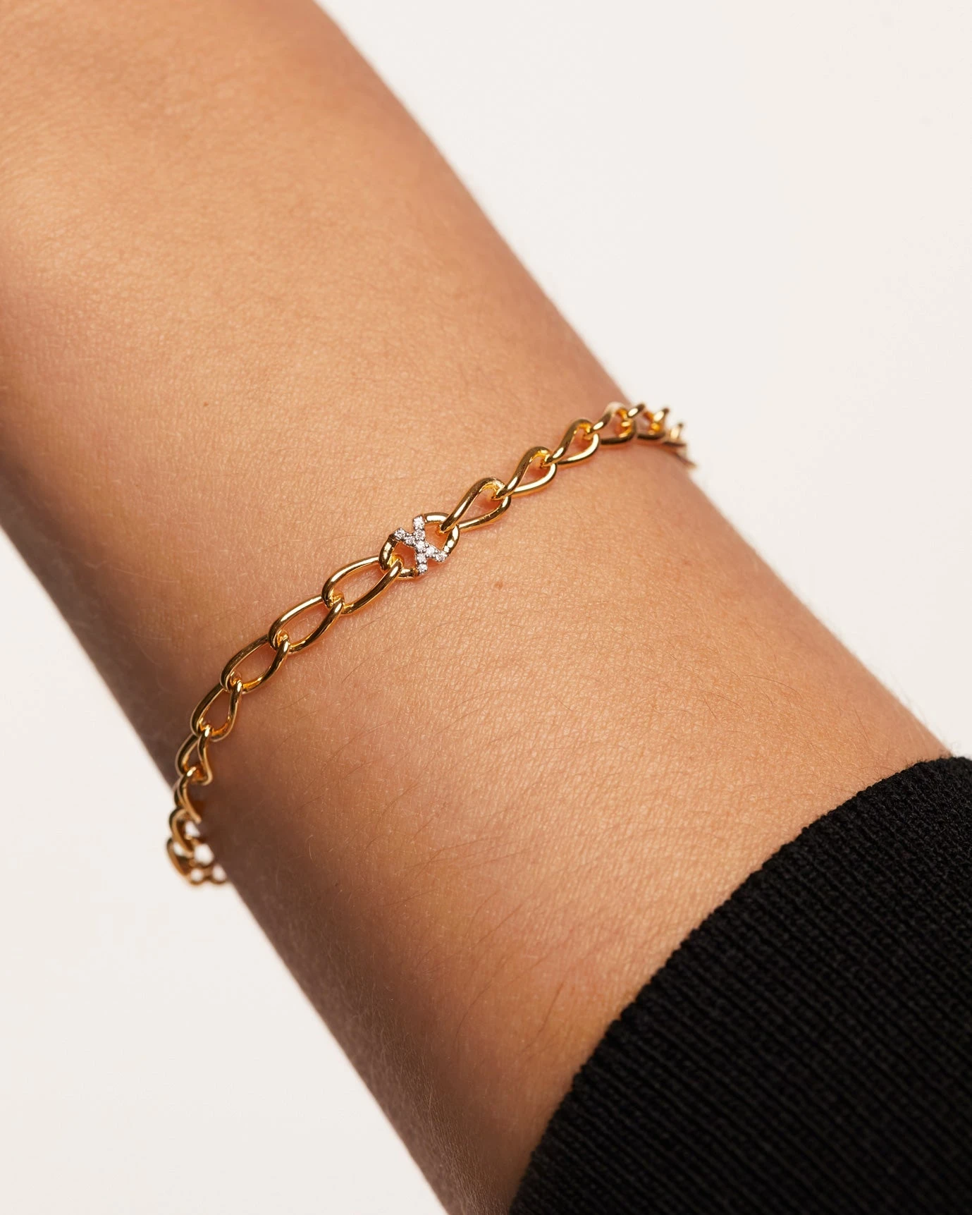 Letter X Chain Bracelet 6 Letter X Chain Bracelet - Image 6