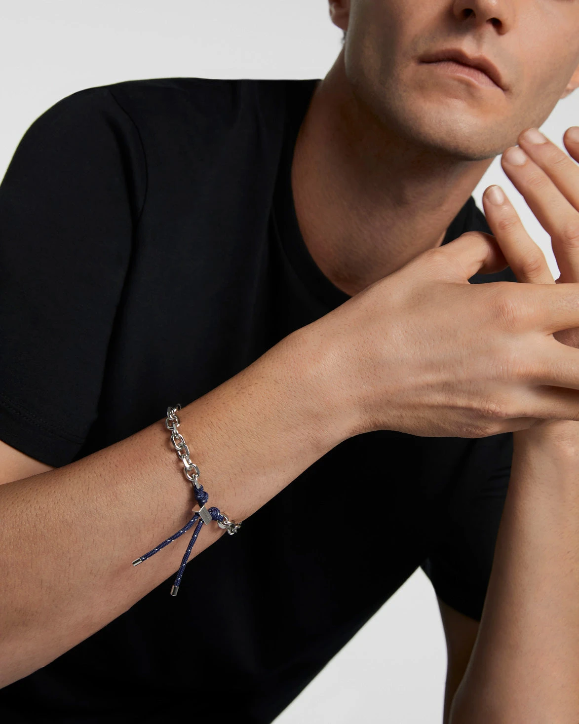 Midnight Essential Rope And Chain Silver Bracelet 7 Midnight Essential Rope And Chain Silver Bracelet - Image 7