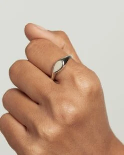 Devi Stamp Silver Ring -Fashion Accessories 3 AN02 A53 beauty3 scaled