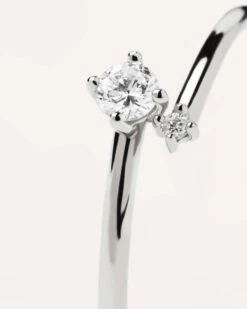 Diamonds And White Gold Duo Ring -Fashion Accessories 3 AN06 009 alt1 scaled