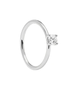 Diamonds And White Gold Solitaire Medium Ring -Fashion Accessories 3 AN06 012 scaled