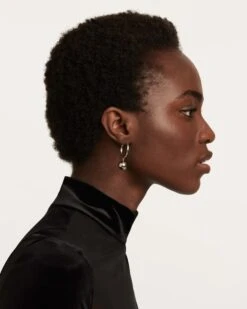 Space Age Silver Earrings -Fashion Accessories 3 AR02 507 U beauty4 scaled