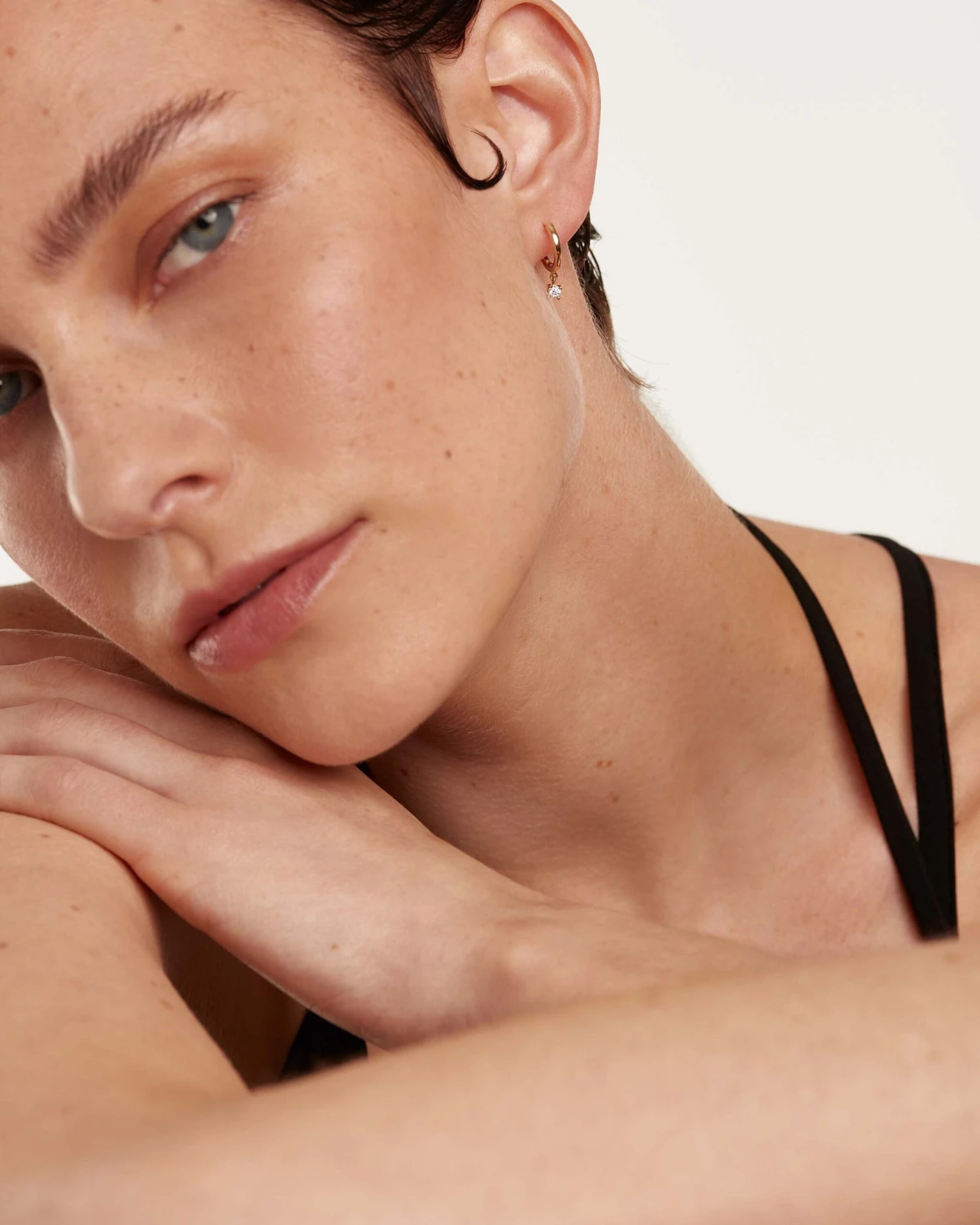 Diamonds And Gold Drop Hoops 3 Diamonds And Gold Drop Hoops - Image 3