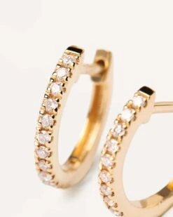 Diamonds And Gold Eternity Mini Hoops -Fashion Accessories 3 AR05 015 U alt2 scaled