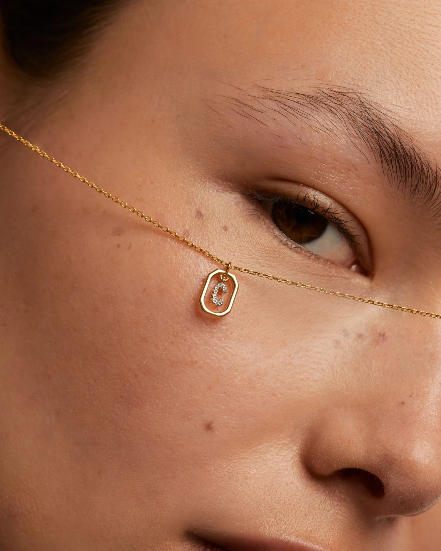 Mini Letter C Necklace 3 Mini Letter C Necklace - Image 3