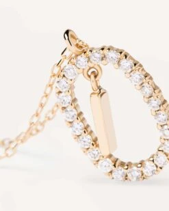 Diamonds And Gold Letter I Necklace -Fashion Accessories 3 CO05 014 U alt2 scaled