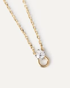 Diamond And Gold Ari Solitary Necklace -Fashion Accessories 3 CO05 724 U alt1 scaled