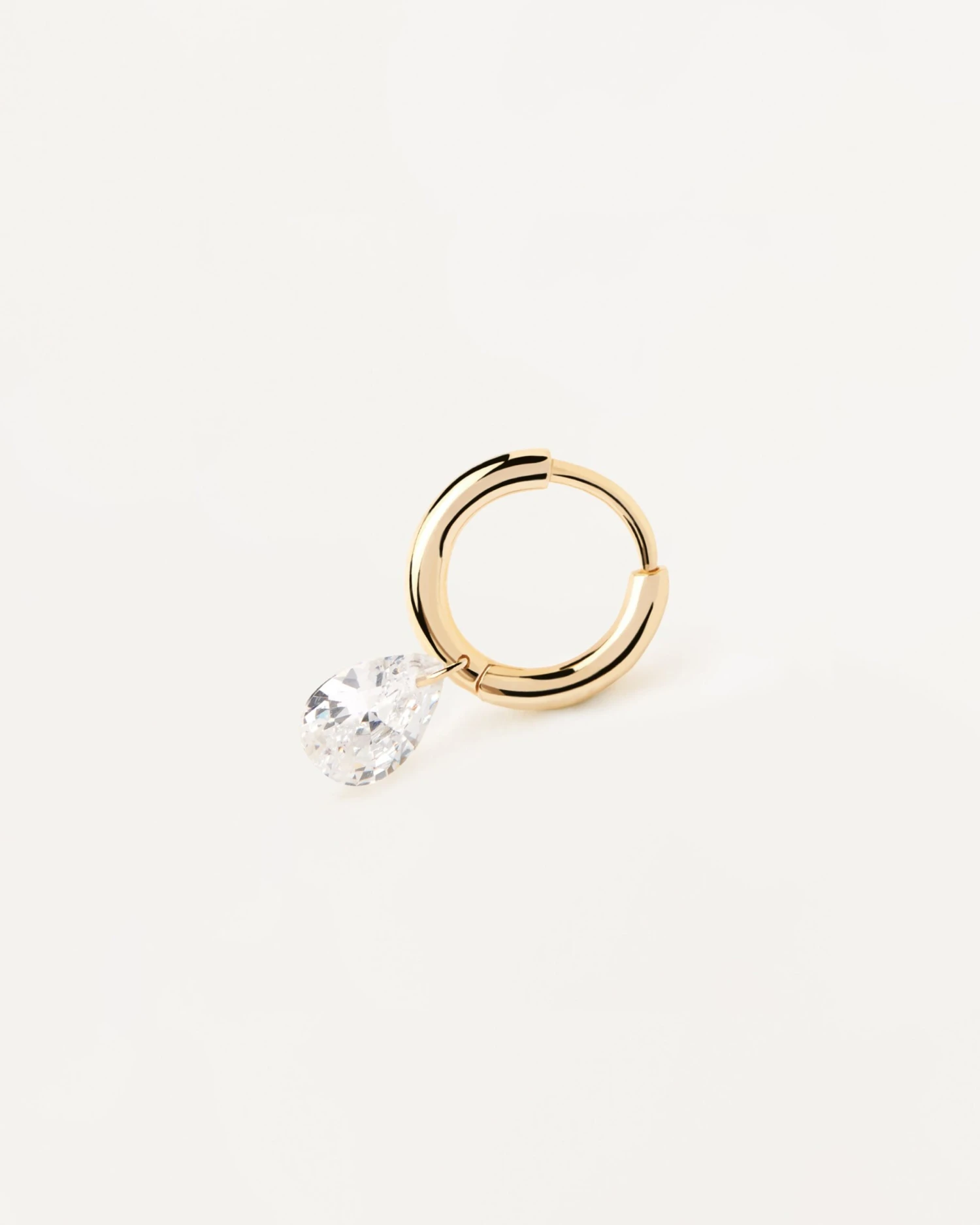 Aqua Single Hoop Earring 4 Aqua Single Hoop Earring - Image 4