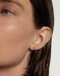 Swim Silver Single Stud Earring -Fashion Accessories 3 PG02 026 U beauty2 scaled