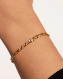 Letter F Chain Bracelet -Fashion Accessories 3 PU01 543 U beauty2 scaled