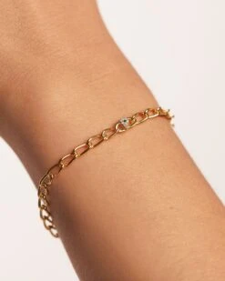 Letter P Chain Bracelet 9 Letter P Chain Bracelet -Fashion Accessories 3 PU01 553 U beauty2 scaled