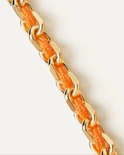 Tangerine Rope And Chain Bracelet -Fashion Accessories 3 PU01 686 U alt5 scaled