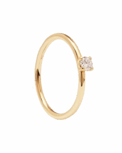 Diamonds And Gold Solitaire Mini Ring 9 Diamonds And Gold Solitaire Mini Ring -Fashion Accessories 4 AN05 011 scaled