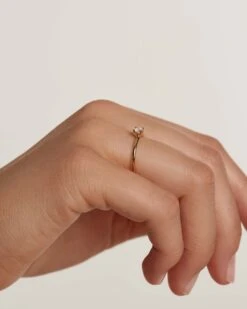 Diamonds And Gold Solitaire Medium Ring -Fashion Accessories 4 AN05 012 2 scaled