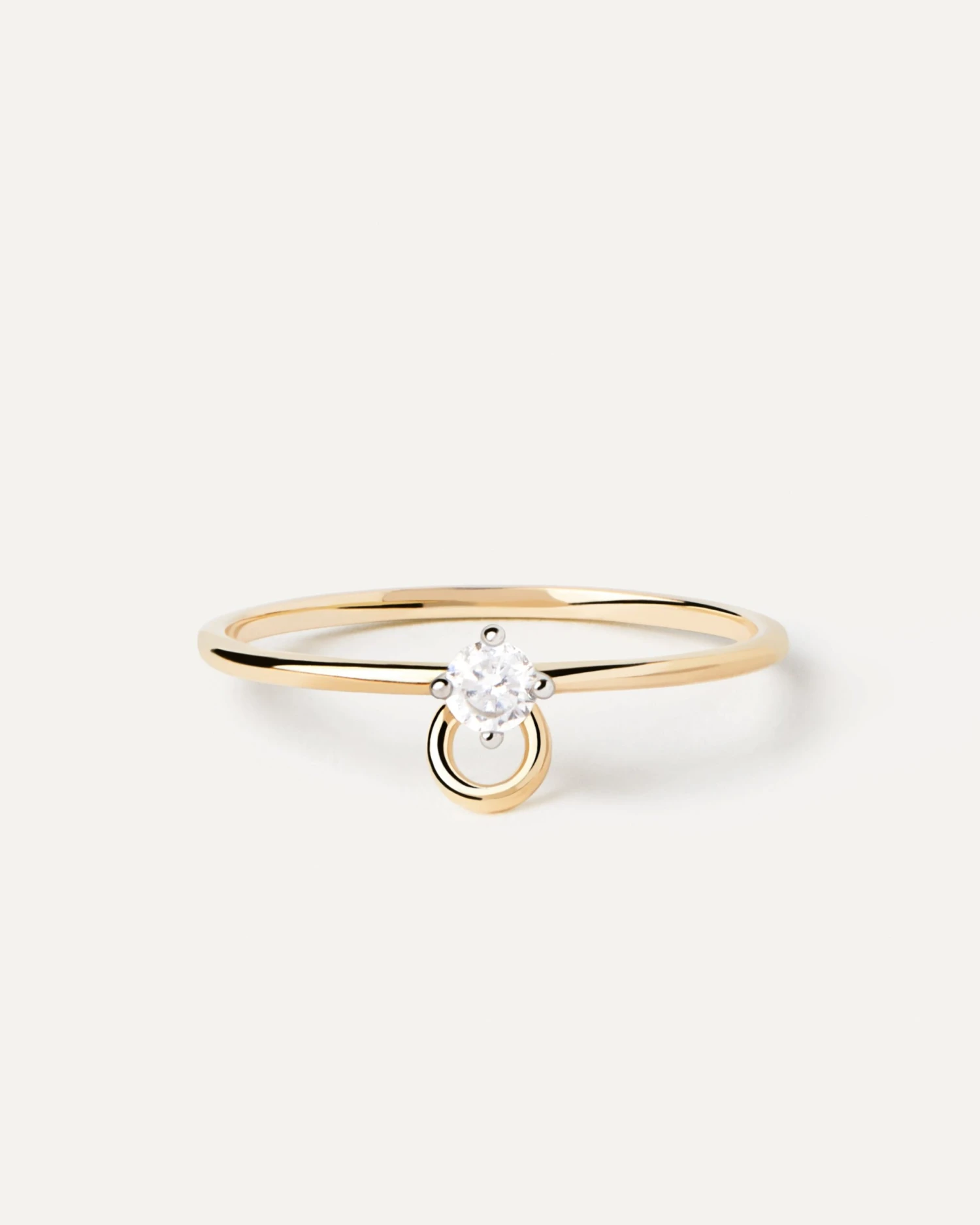 Diamond And Gold Ari Solitary Ring 4 Diamond And Gold Ari Solitary Ring - Image 4