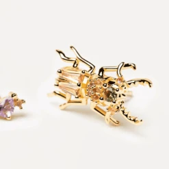 Courage Beetle Earrings -Fashion Accessories 4 AR01 368 U alt2