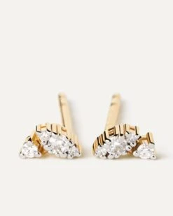 Diamonds And Gold Lucy Stud Earrings -Fashion Accessories 4 AR05 A28 U alt2 scaled