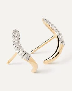 Diamonds And Gold Apollo Earrings -Fashion Accessories 4 AR05 A34 U alt3 scaled