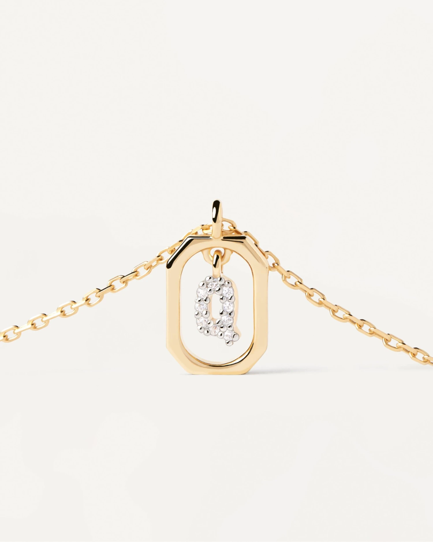 Mini Letter Q Necklace 4 Mini Letter Q Necklace - Image 4