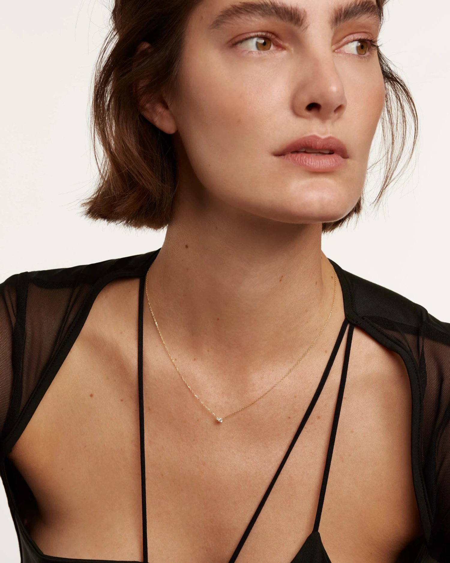 Diamonds And Gold Duo Necklace 5 Diamonds And Gold Duo Necklace - Image 5