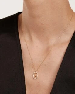 Diamonds And Gold Letter A Necklace -Fashion Accessories 4 CO05 006 U 3 scaled