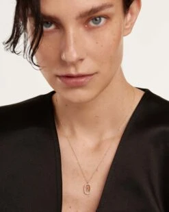 Diamonds And Gold Letter D Necklace -Fashion Accessories 4 CO05 009 U 2 scaled