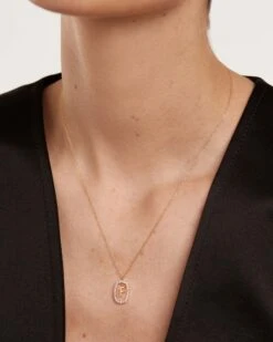 Diamonds And Gold Letter F Necklace -Fashion Accessories 4 CO05 011 U 2 scaled