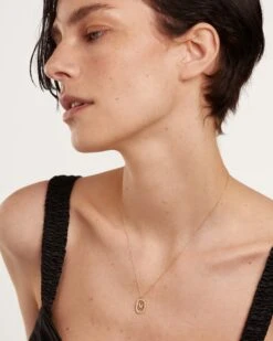 Diamonds And Gold Letter M Necklace -Fashion Accessories 4 CO05 018 U 0 scaled