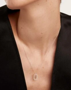 Diamonds And White Gold Letter F Necklace -Fashion Accessories 4 CO06 011 U 1 scaled