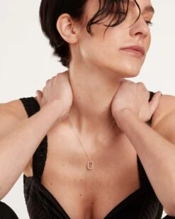 Diamonds And White Gold Letter L Necklace -Fashion Accessories 4 CO06 017 U scaled