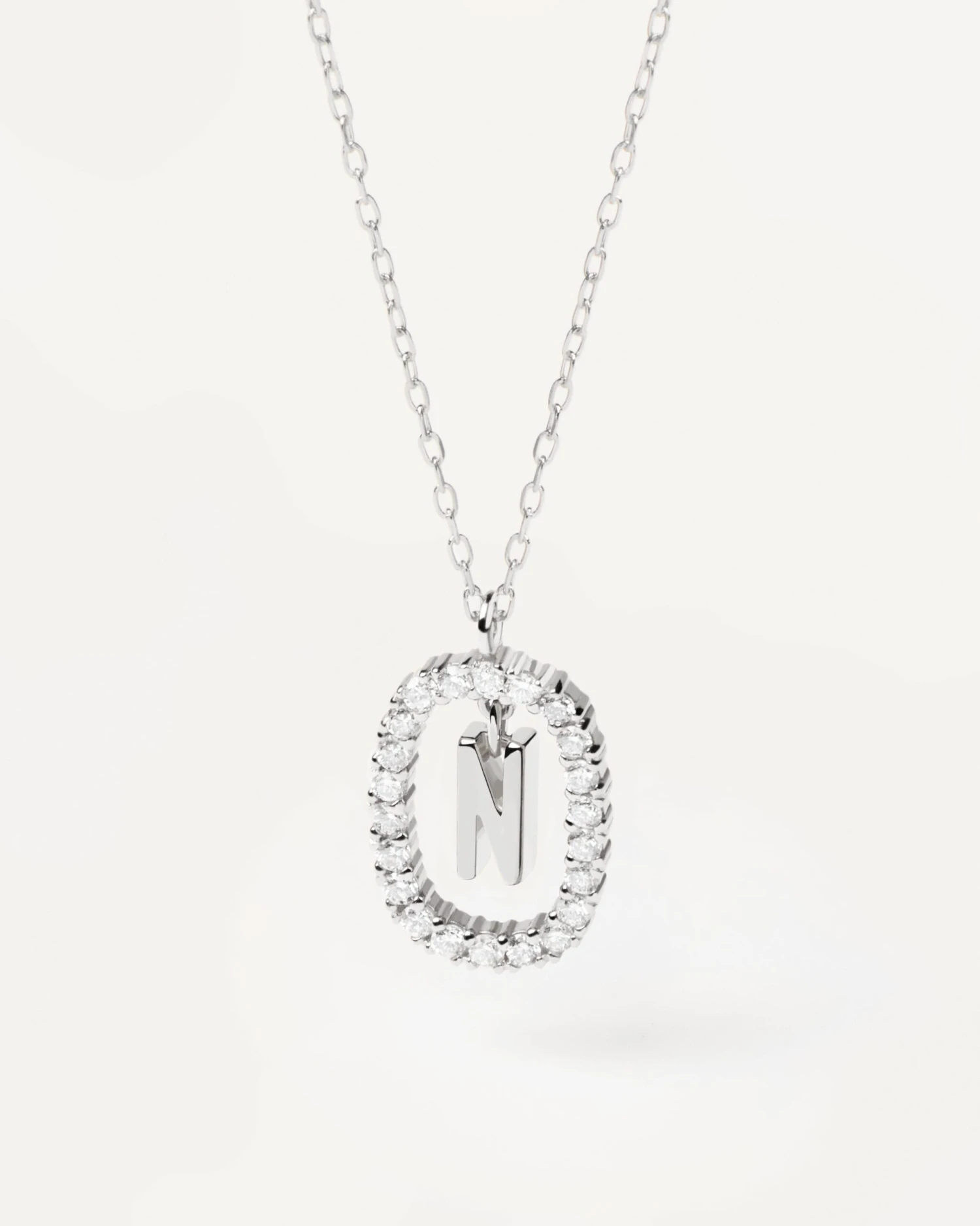 Diamonds And White Gold Letter Necklaces 4 Diamonds And White Gold Letter Necklaces - Image 4