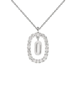 Diamonds And White Gold Letter O Necklace 12 Diamonds And White Gold Letter O Necklace -Fashion Accessories 4 CO06 020 U scaled