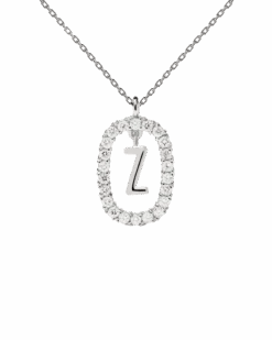 Diamonds And White Gold Letter Z Necklace 12 Diamonds And White Gold Letter Z Necklace -Fashion Accessories 4 CO06 031 U scaled